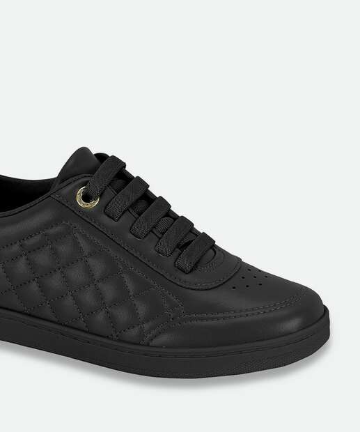 Tênis Casual Feminino Matelassê Modare Preto