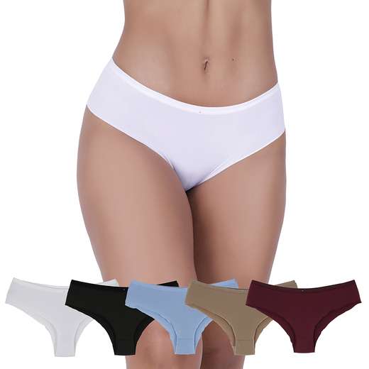 Image_Kit 5 Calcinhas Comfy Microfibra Concept Lingerie Multicolorido