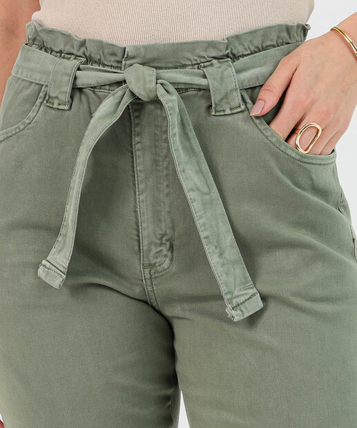 Calça Feminina Clochard Sarja Reta Marisa Verde