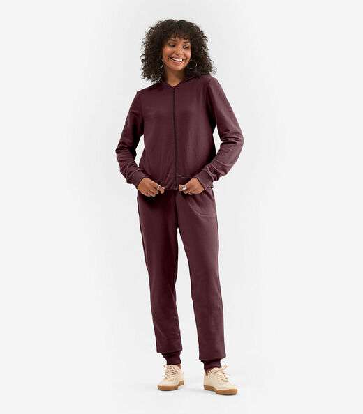 Image_Jaqueta Peluciada com Capuz em Moletom Rovitex Vermelho