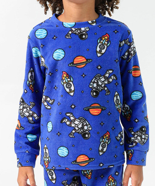 Pijama Infantil Planetas Marisa Tam 04 ao 10 Azul