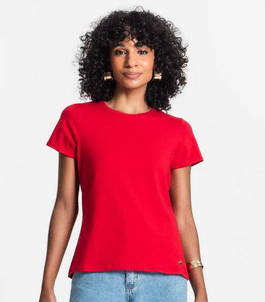 Blusa Feminina Básica Visco Tricot Rovitex Laranja