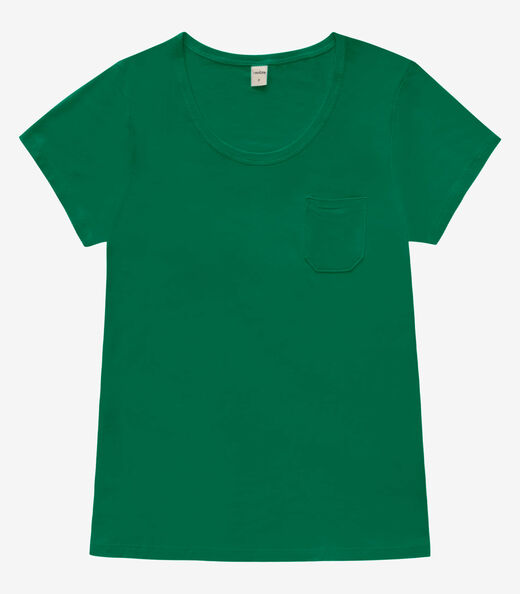 Blusa Feminina Viscotorcion Com Bolso Rovitex Verde