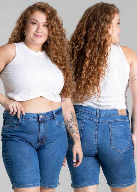 Bermuda Jeans Sawary Plus Size - 276874