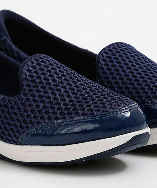 Tênis Feminino Slipper Recorte Verniz Modare 