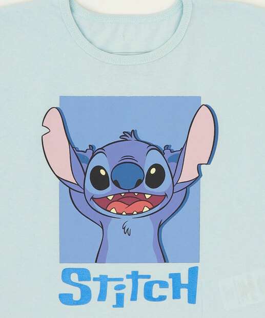 Camiseta Infantil Estampa Stitch Disney Tam 4 a 10