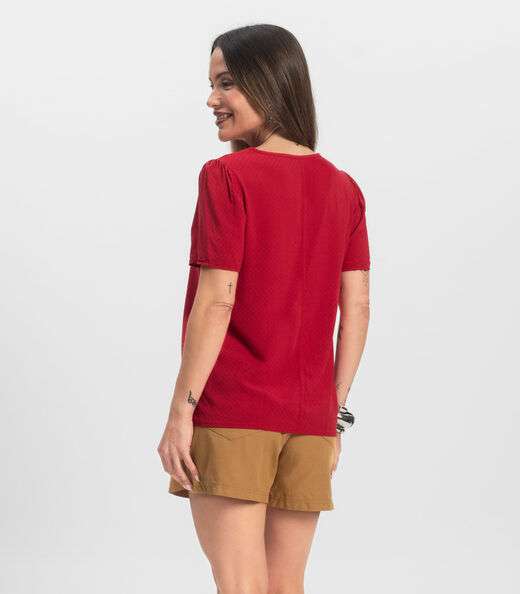 Blusa Feminina Em Viscose Infinita Cor Vermelho