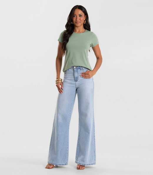 Blusa Feminina Cotton Leve Básica Rovitex Verde