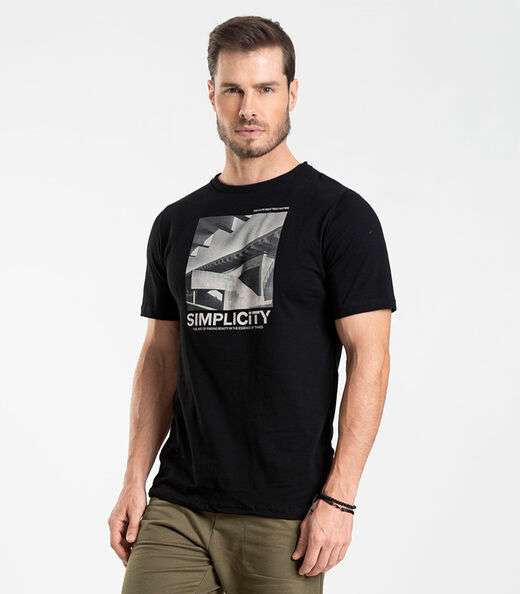 Image_Camiseta Meia Malha Masculina Diametro Preto