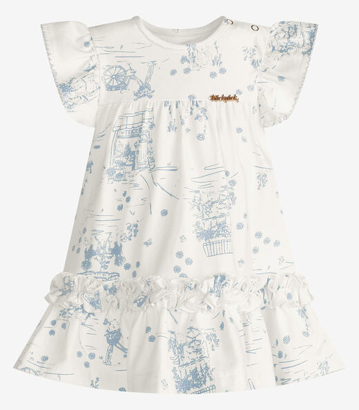 Image_Vestido Infantil Feminino Estampado Trick Nick Bege