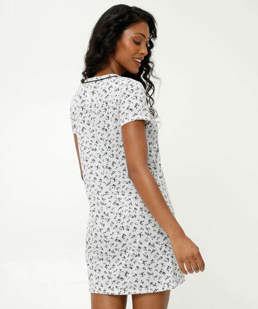 Camisola Estampada Floral Manga Curta Marisa