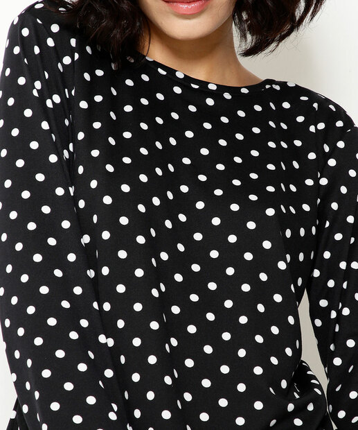Pijama Feminino Estampa Poá Manga Longa Marisa
