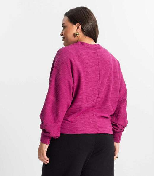 Blusão Feminino Plus Size Secret Glam Roxo