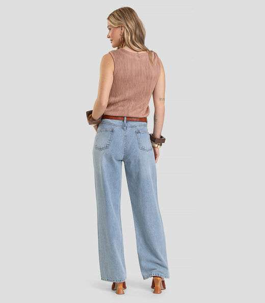 Regata Feminina Texturizada Elegante Dianna Marrom