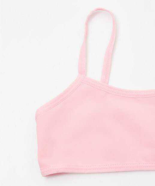 Kit 2 Top Infantil Microfibra DelRio Tam 4 a 14 Rosa