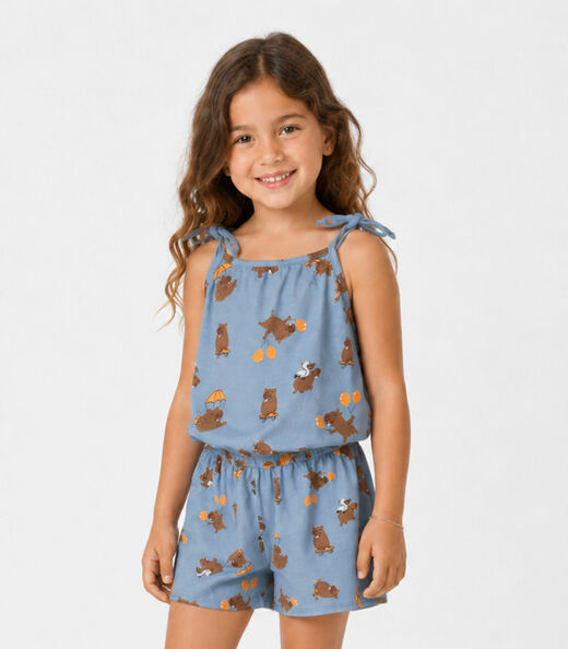 Image_Conjunto Infantil Blusa de Alça e Short Select Azul