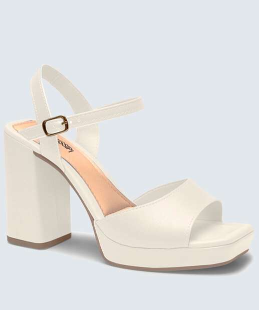 Sandália Meia Pata Feminina Salto Grosso Mississipi