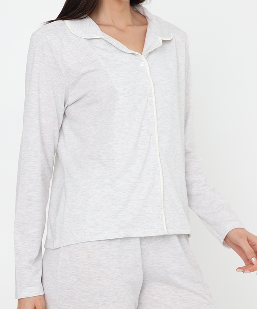 Pijama Americano Feminino Vies Marisa Cinza