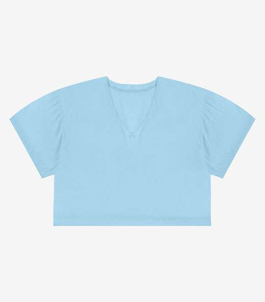 Blusa Feminina Tecido em Viscose Infinita Cor Azul