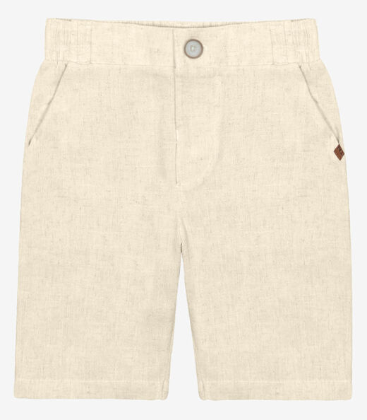 Bermuda Menino Linho Strong Trick Nick Bege