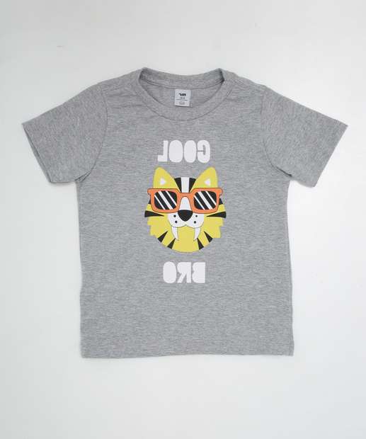 Conjunto Infantil Estampa Tigre MR Tam 1 a 3