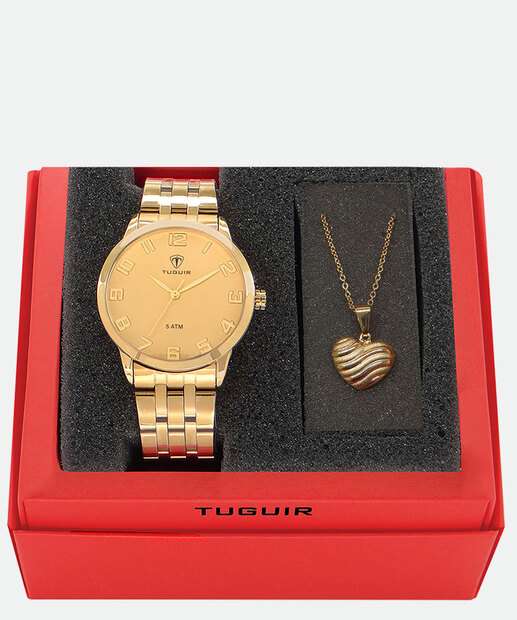 Kit Relógio Feminino Tuguir TG35051