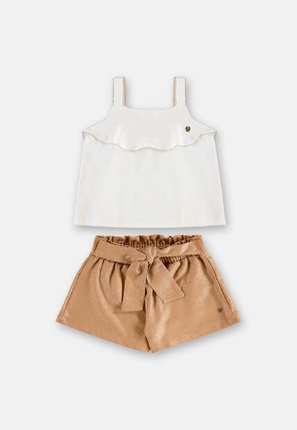 Conjunto Regata Algodão Short Linho Up Baby