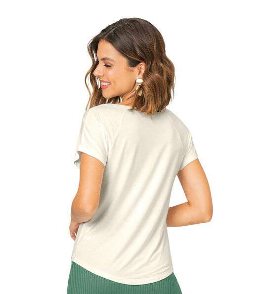 Blusa Feminina Viscotorcion Rovitex Bege
