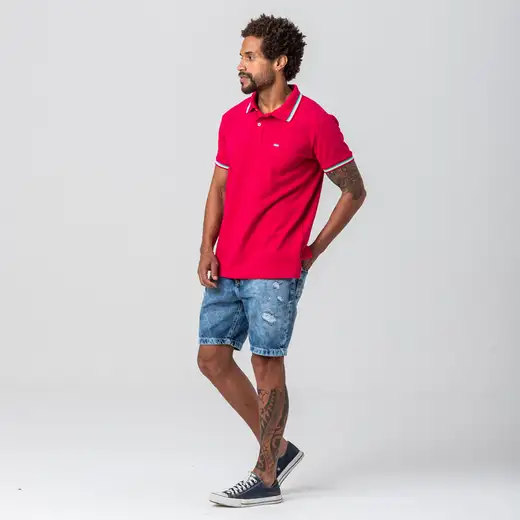 Camiseta Polo Rock e Soda Masculina