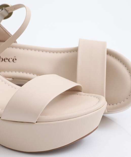 Sandália Feminina Meia Pata Bebecê Bege