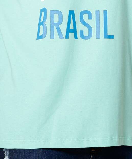 Camiseta Masculina Copa Estampa Frase Manga Curta