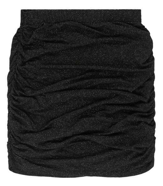 Saia Curta Com Franzidos Endless Preto