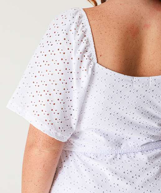 Vestido Plus Size Feminino Laise Marisa Branco