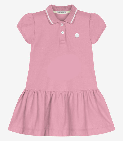 Image_Vestido Infantil Menina Polo Piquet Trick Nick Rosa