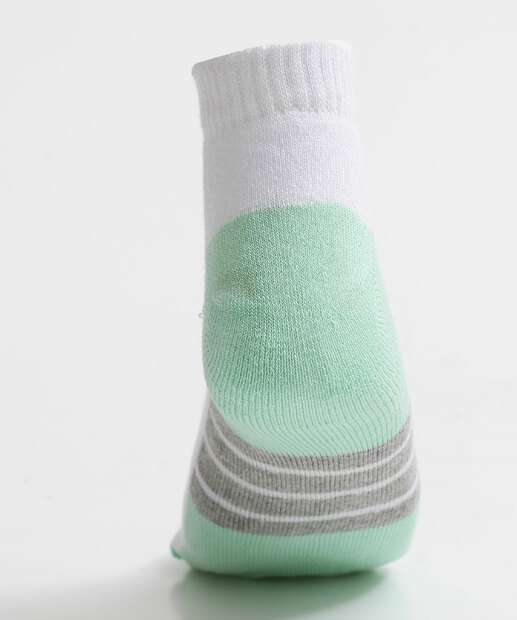 Kit 3 Pares Meias Cano Curto Feminina Esportiva Marisa 