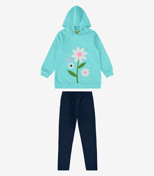 Conjunto Infantil Blusão Com Legging Rovi Kids Azul