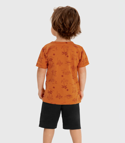 Conjunto Verão Menino Rovi Kids Laranja