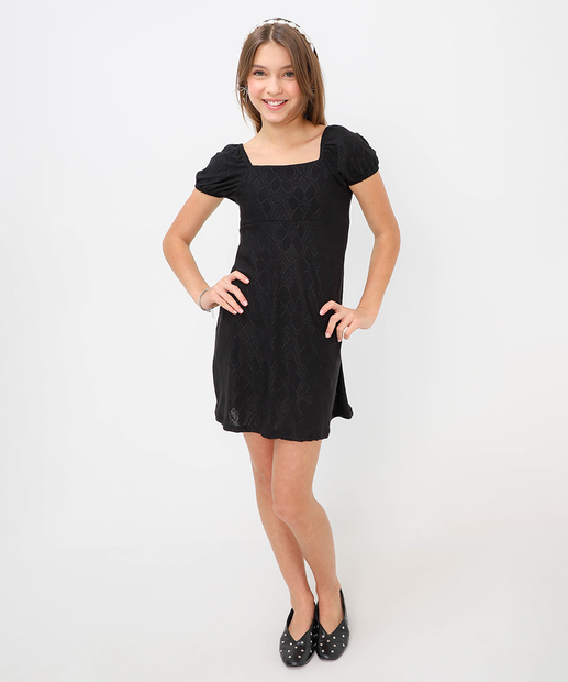 Vestido Juvenil Marisa Tam 10 a 16 Preto