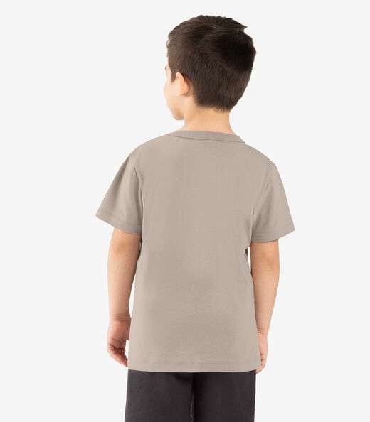 Camiseta Infantil Meia Malha Rovi Kids Marrom