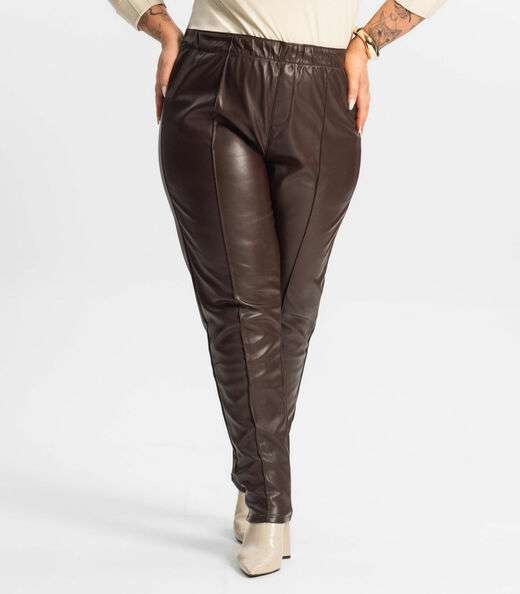 Legging Feminina Plus Size Secret Glam Marrom