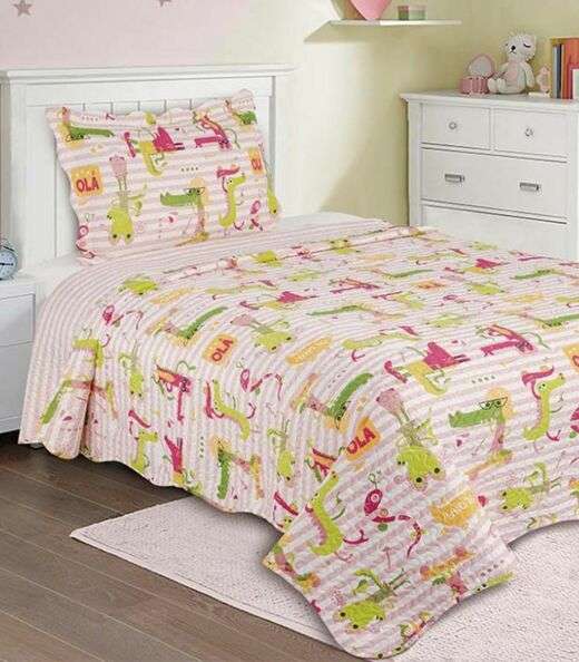 Image_Jogo De Colcha Evolution Patchwork Solteiro Camesa Rosa