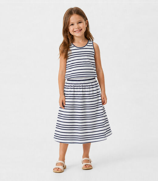 Conjunto Infantil Menina Saia e Regata Select Branco