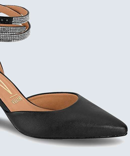 Scarpin Feminino Slingback Salto Fino Strass Vizzano 