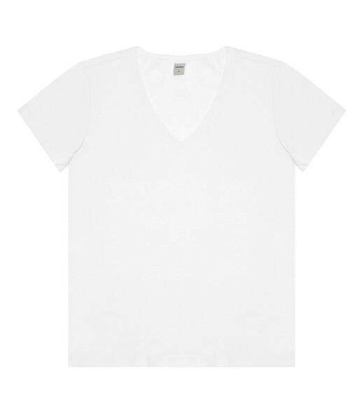 Blusa Feminina Manga Curta Decote V Rovitex Branco