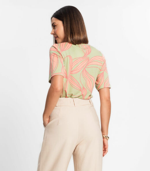 Camisa Feminina Manga Curta Rovitex Verde