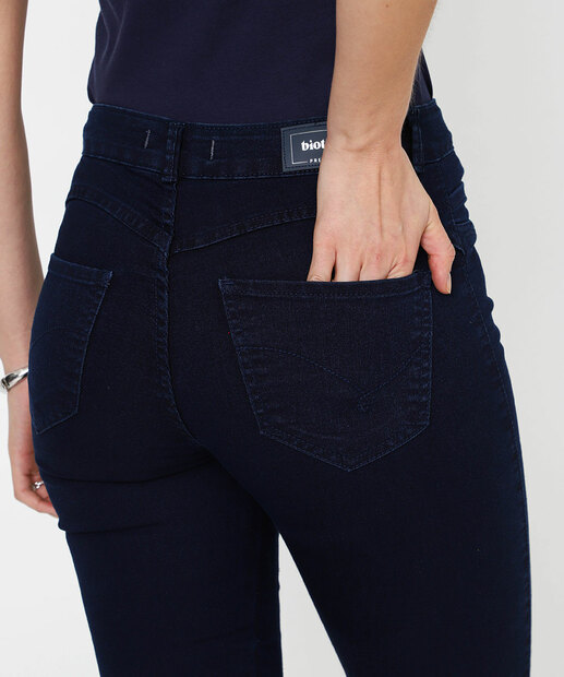 Calça Jeans Skinny Feminina Cintura Alta Biotipo Azul