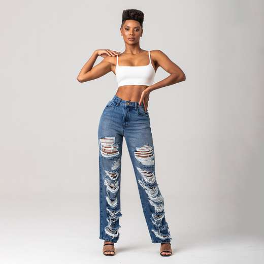 Image_Calça Jeans Straight Feminina Zune