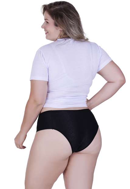 Calcinha Serena Plus Size Microfibra Concept Lingerie Preto