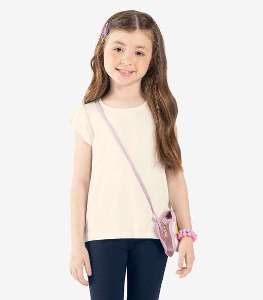 Blusa Infantil Viscotorcion RoviKids Bege