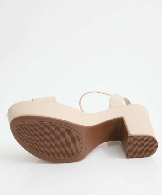 Sandália Feminina Meia Pata Bebecê Bege